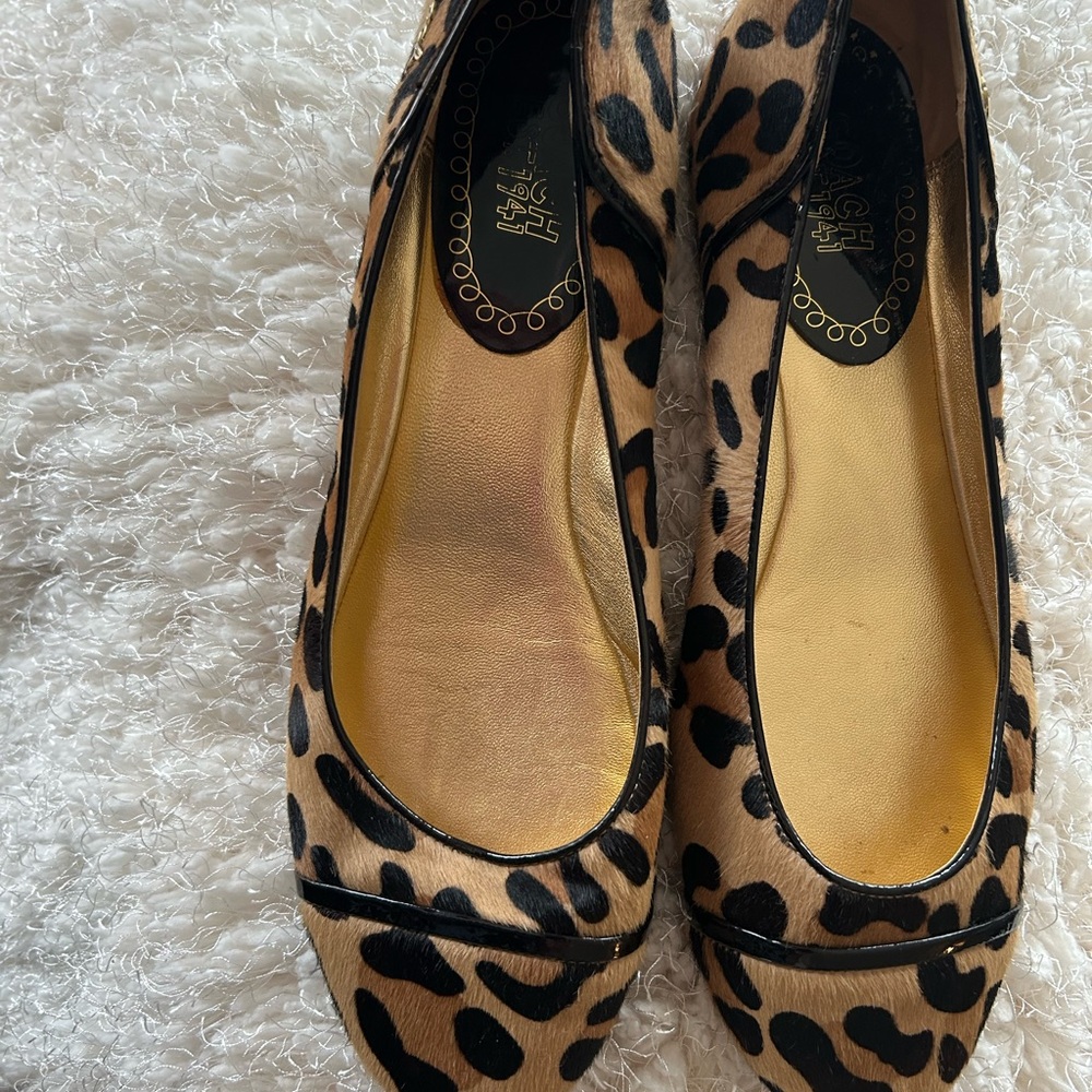 Coach brand. 7.5 Adorable Leopard Print Ballet Flats - Women